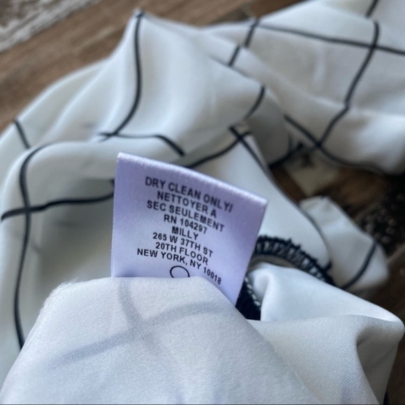 Milly Check-Print Silk Georgette Sweatshirt - Picture 10 of 10